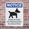 Signmission Dogs In Yard No Trespassing OSHA Notice Sign, Plastic, 7in W x 10in L, 2PK OS-2PACK-NS-P-710-V-11441 - alternate 4